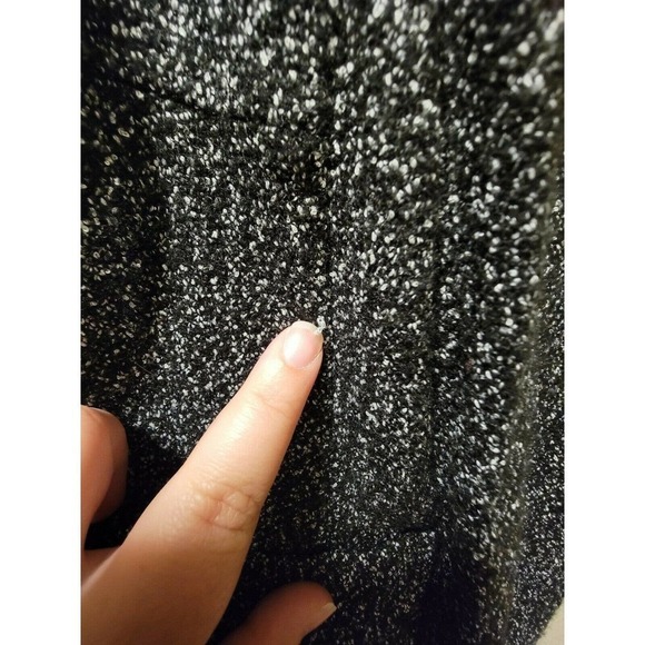 Talbots Black And White Bouncle Long Sleeve Jacket Size 12 - Picture 5 of 6